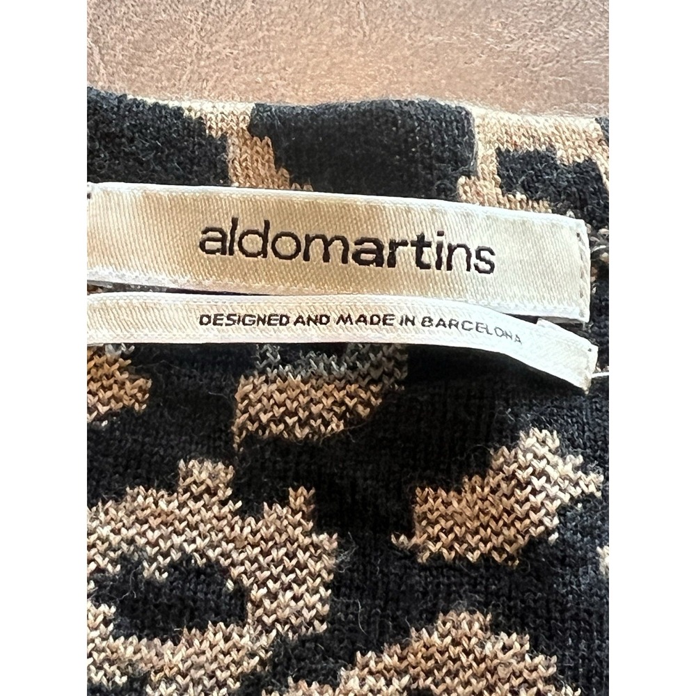 Aldomartins Women's Cardigan Medium Leopard And Western Combo Print - Picture 6 of 10